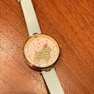 Piñata Watch with Light Blue Leather Strap